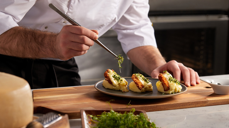 Chef preparing food