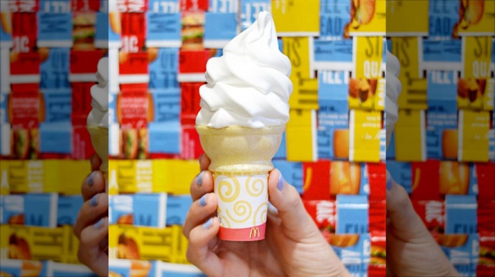 McDonald's vanilla ice cream cone