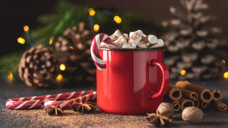 A mug of hot chocolate