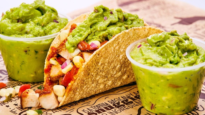 Chipotle food with guacamole