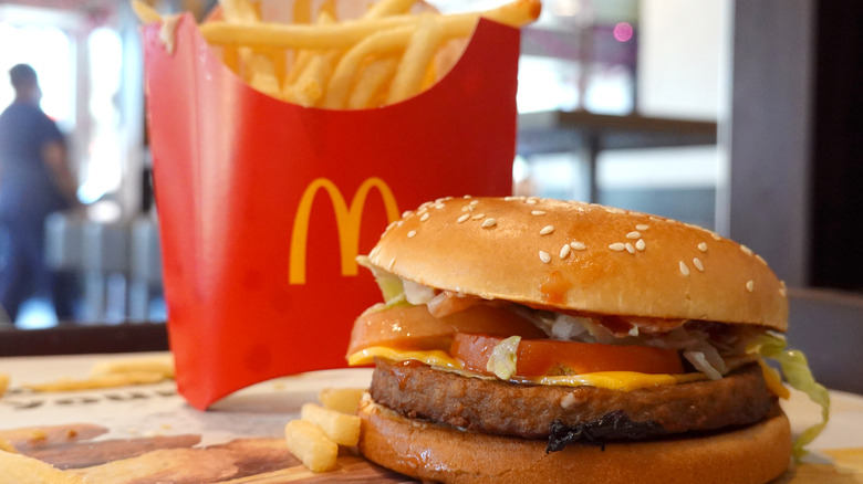 McDonald's burger and fries