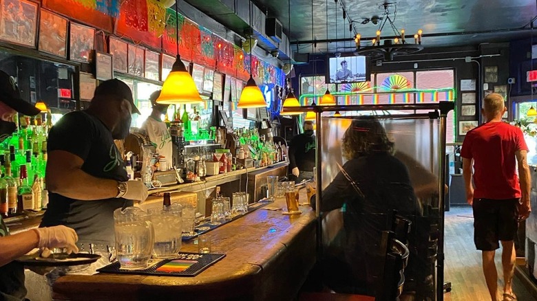 Patrons inside Julius' Bar NYC
