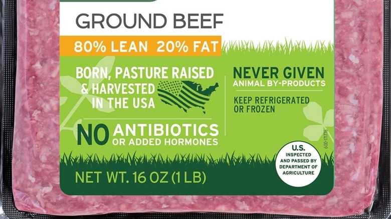 package of pasture-raised ground beef