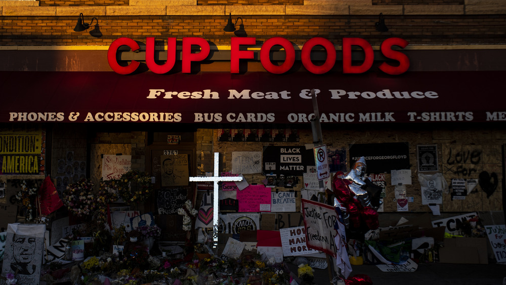 Memorial for George Floyd outside Cup Foods