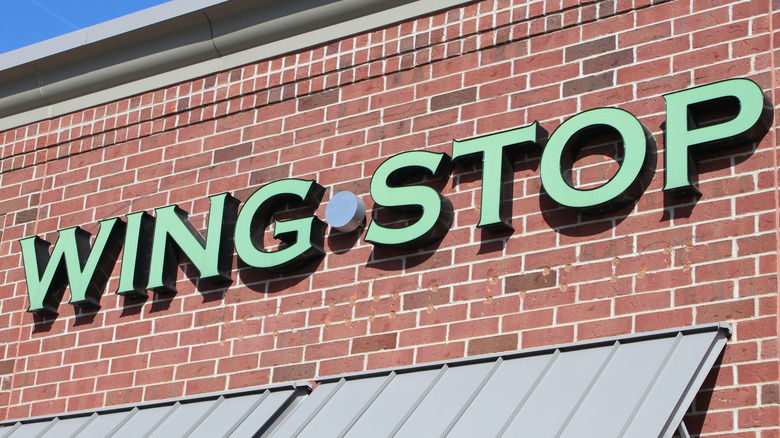 Wingstop location exterior sign