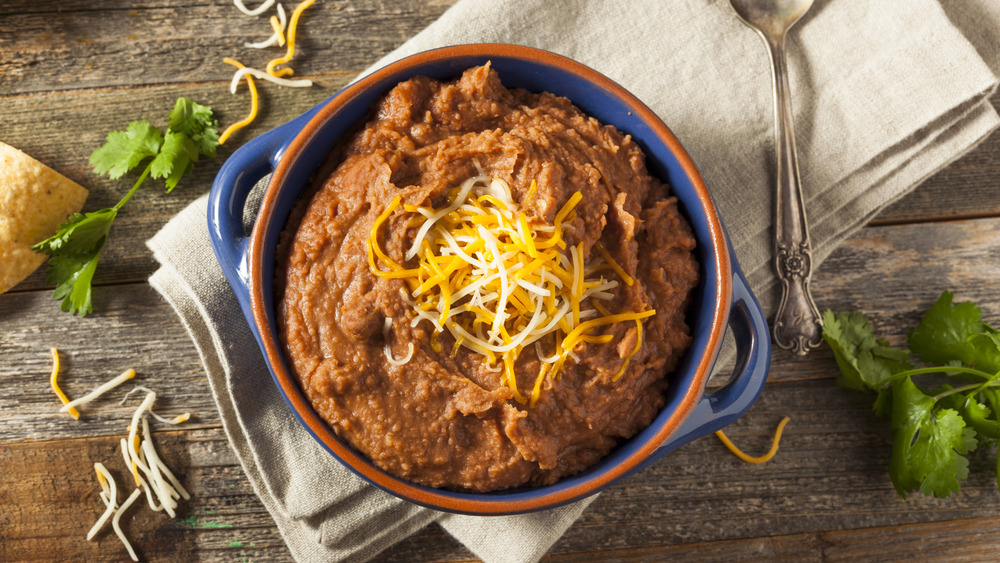 Refried beans and chips