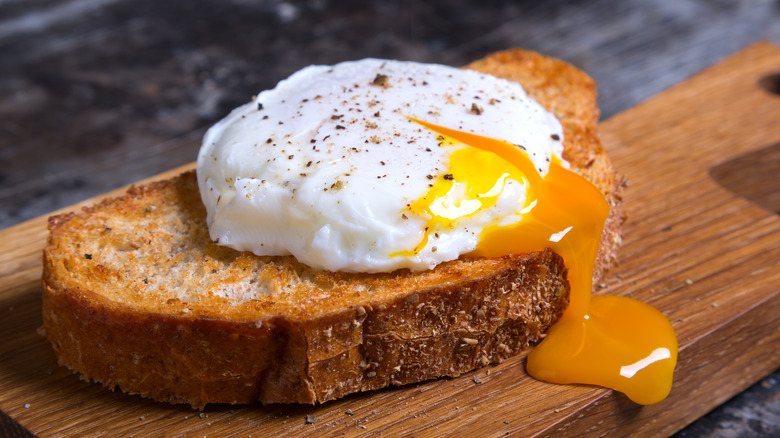 Poached egg on toast