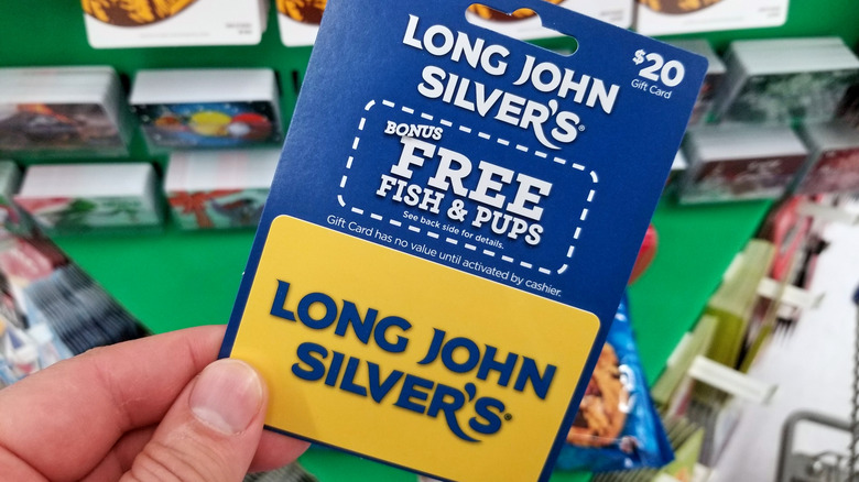 A Long John Silver's gift card