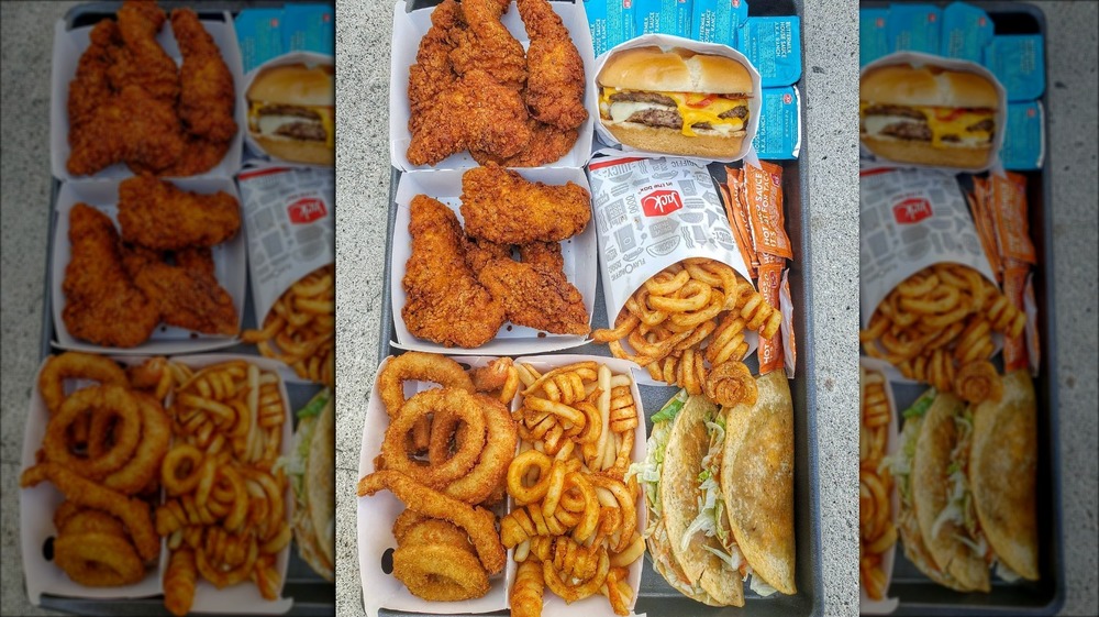 Fries, a burger, chicken tenders, and more from Jack in the Box