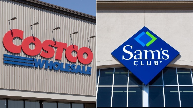 Costco and Sam's Club signs