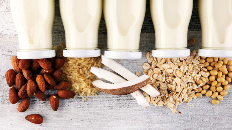 Plant-based milks with ingredients