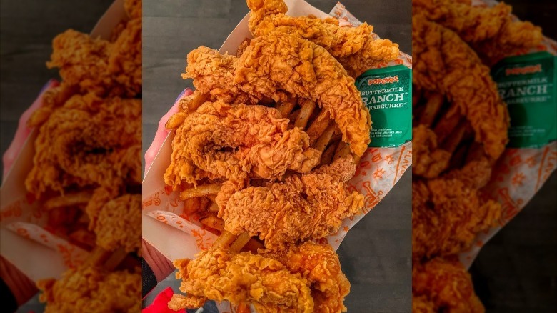 Crispy Popeyes chicken tenders