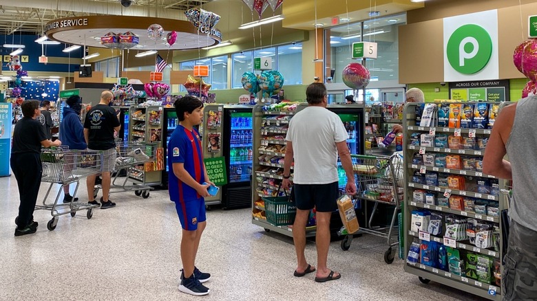 Shoppers at Publix grocery store
