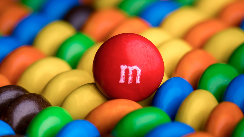 Red M&M among other colors