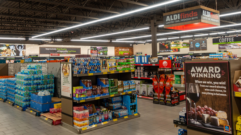 Inside an Aldi store