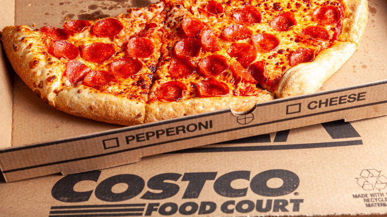Pepperoni Pizza in Costco box