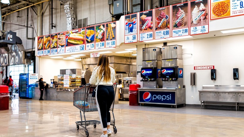 woman in Costco food court