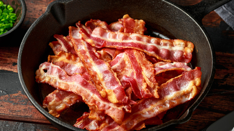 Bacon in a skillet