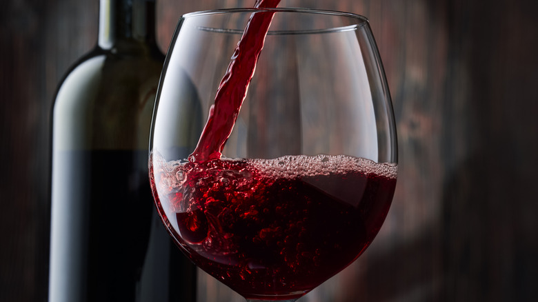 red wine in a glass