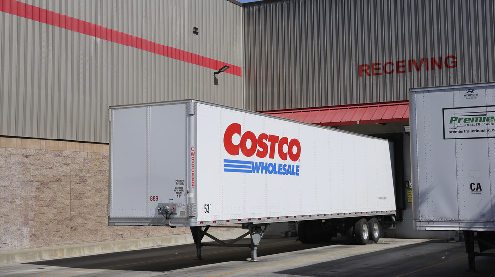 Costco truck loading at warehouse 