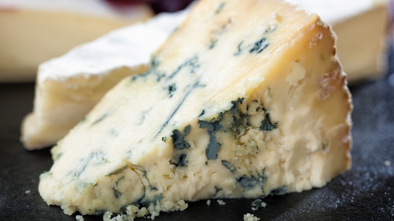 close-up of blue cheese