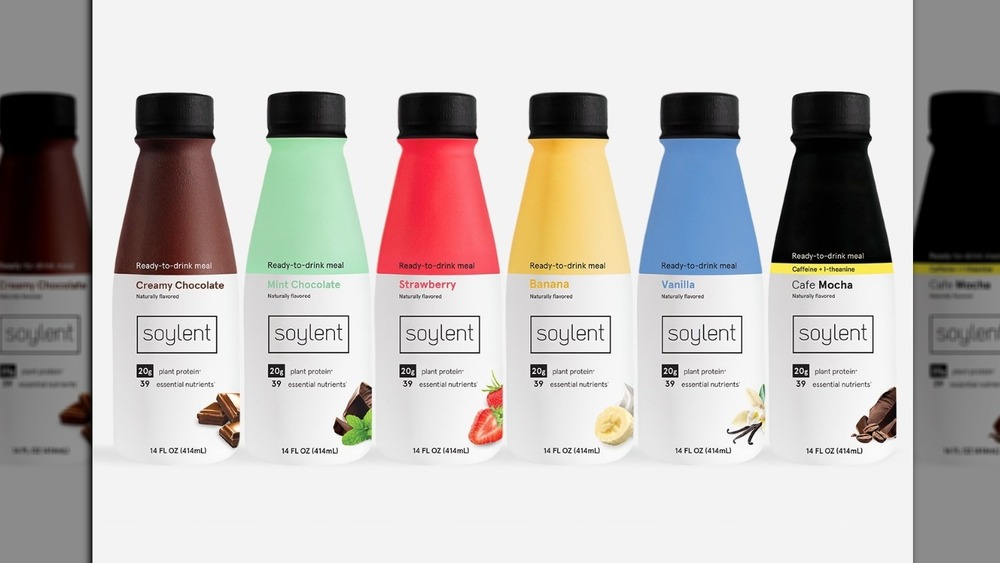 bottles of Soylent products