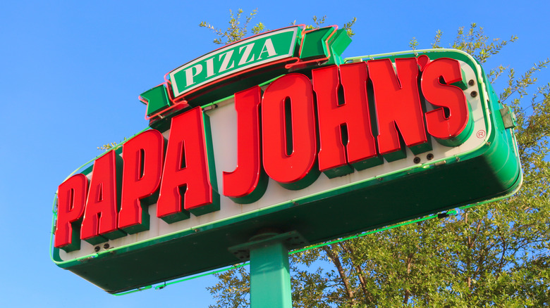 Papa John's sign exterior