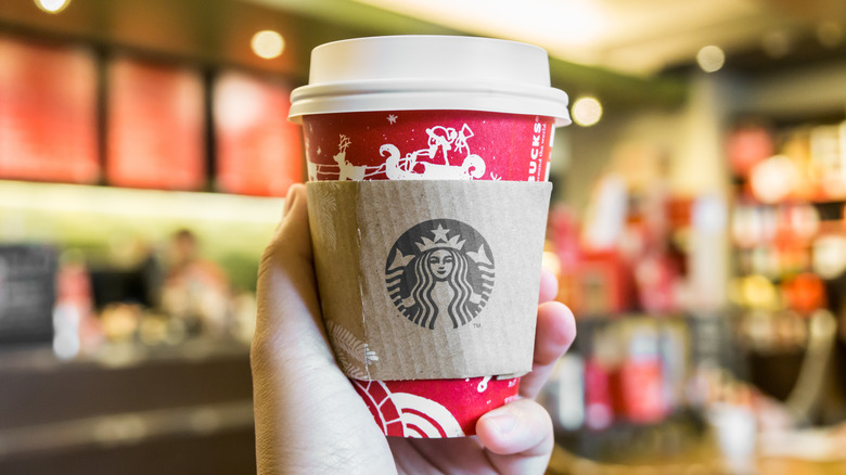 Starbucks holiday cup in store