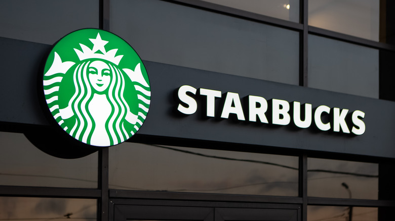 Starbucks location exterior sign