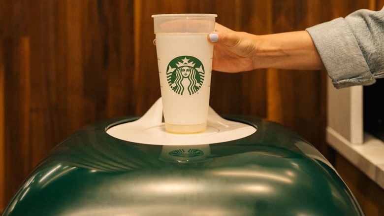 Starbucks Reusable Cup Recycling Bin