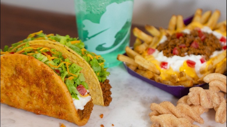 taco bell tacos soda cheese fries