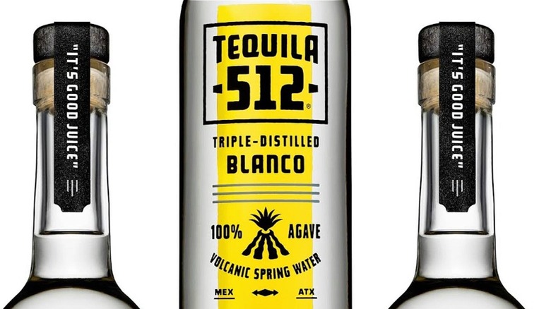 Bottles of 512 tequila