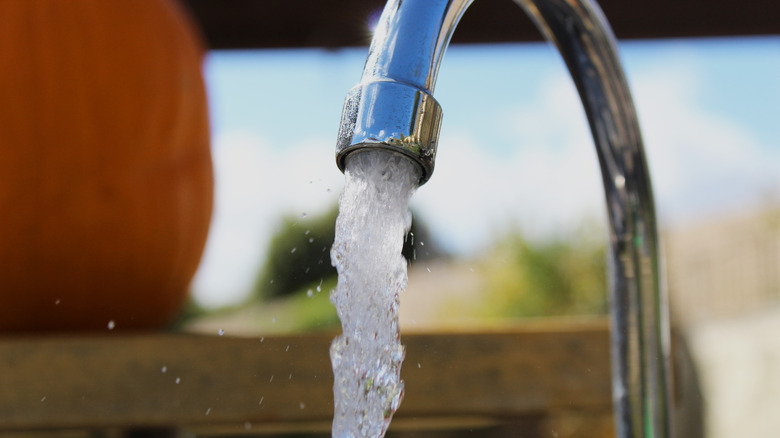 Water coming from tap