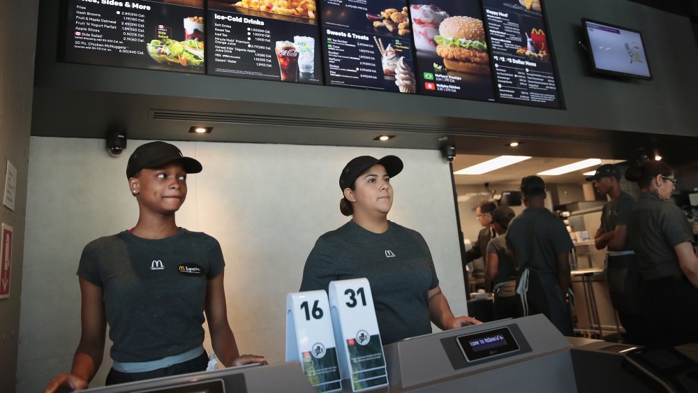 McDonald's employees at counter