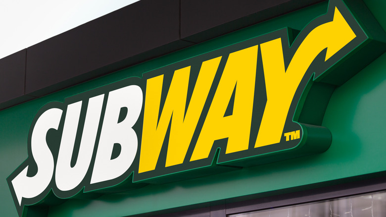 Close up of Subway sign