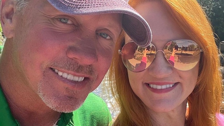 Ree Drummond wearing aviators on vacation with Ladd