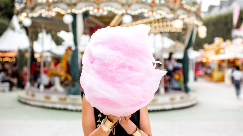 Cotton candy at a fair