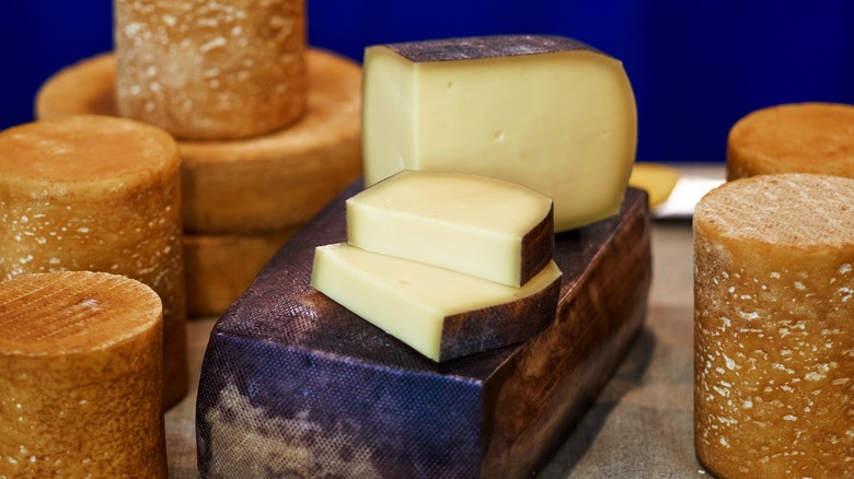 A selection of cheese wheels