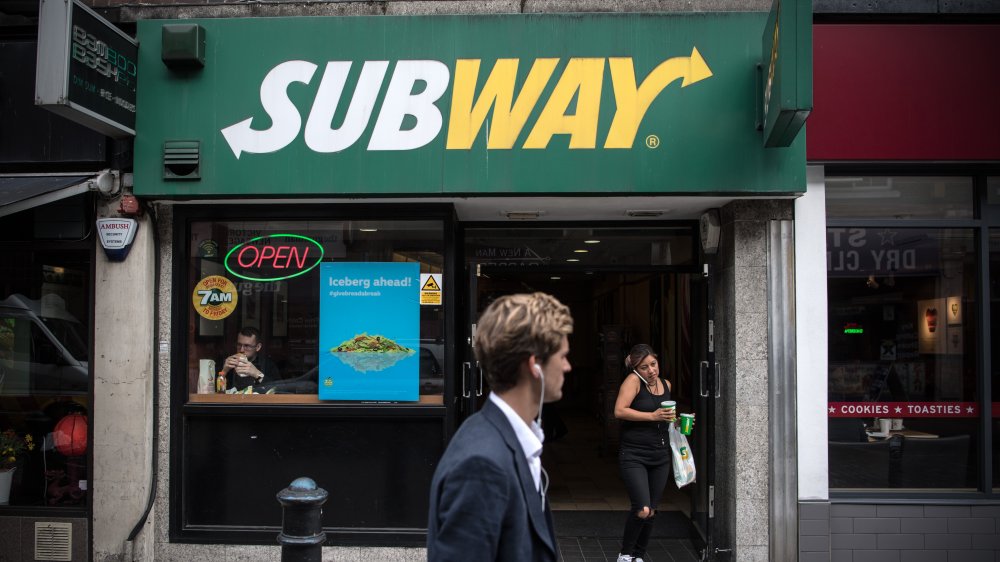 Subway storefront in the UK