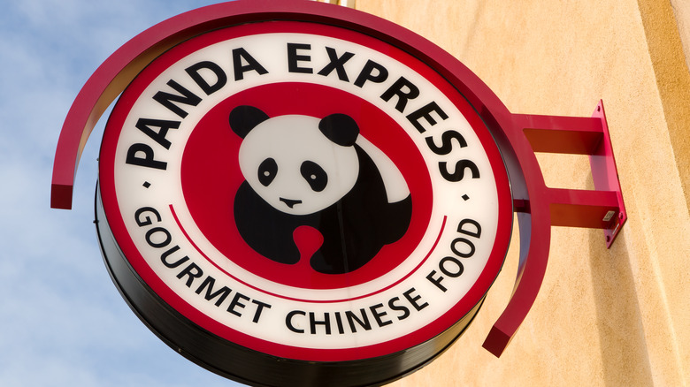 A Panda Express sign board