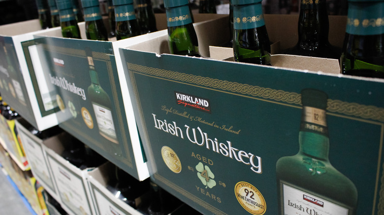 Kirkland Irish Whiskey in boxes