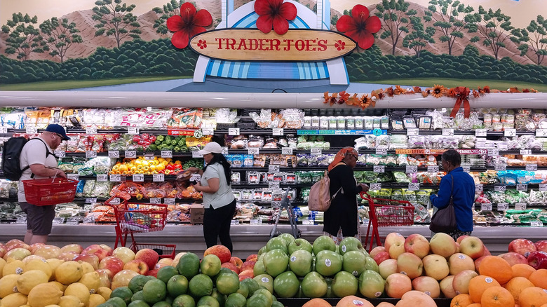 View of produce and refrigerated foods at Trader Joe's