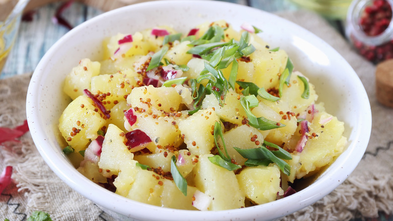 Potato salad in a bowl