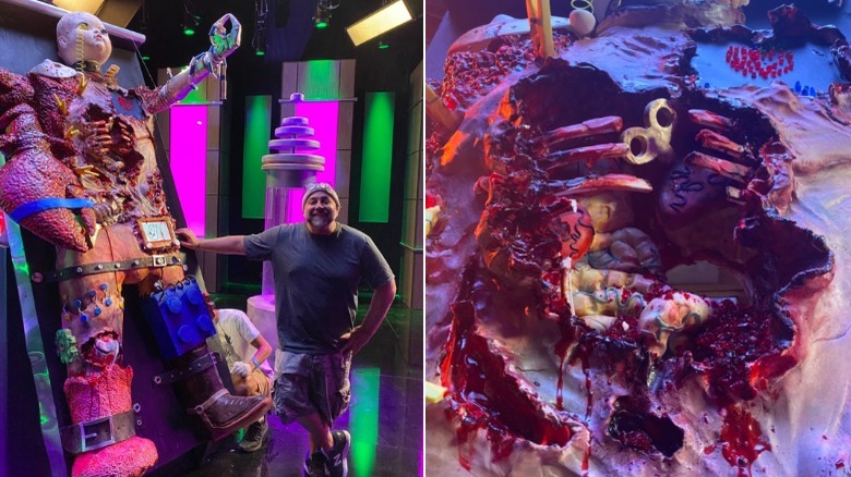 Duff Goldman with Frankenstein's monster cake