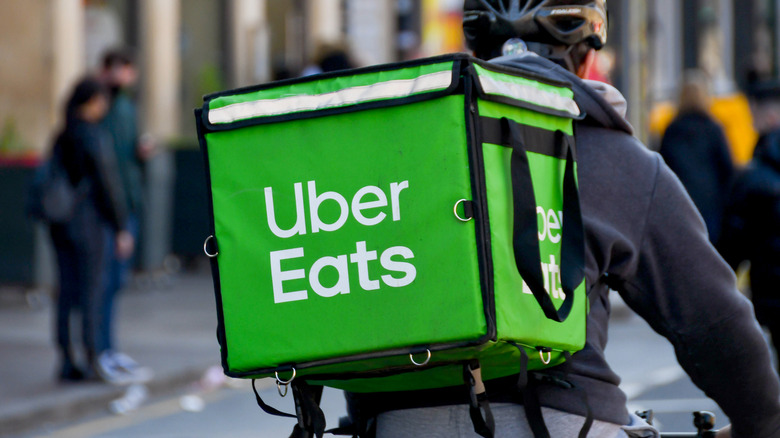 Uber Eats delivery biker