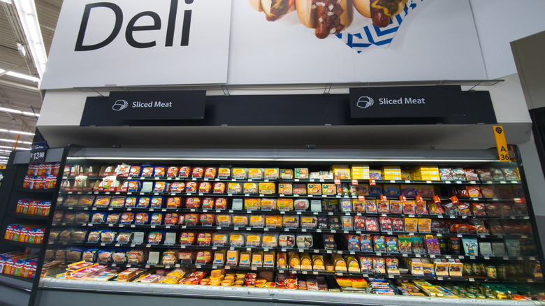The deli section of a Walmart.