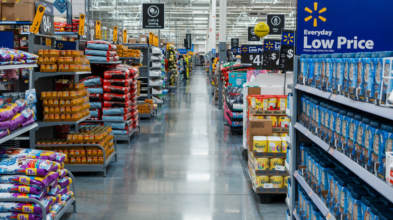 Interior of Walmart store