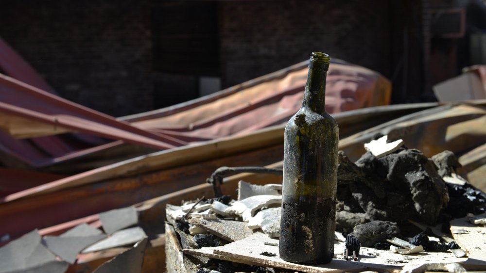 A charred bottle from a vineyard in Adelaide Hills