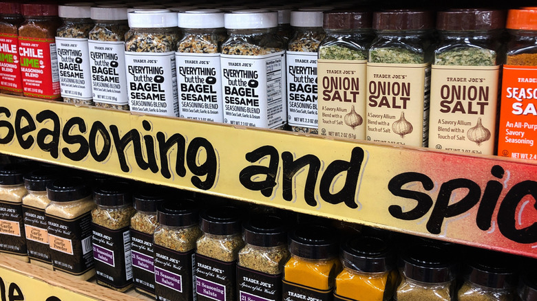 Variety of spices at Trader Joe's