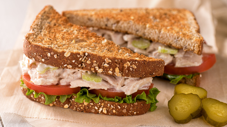 Whole wheat tuna salad sandwich